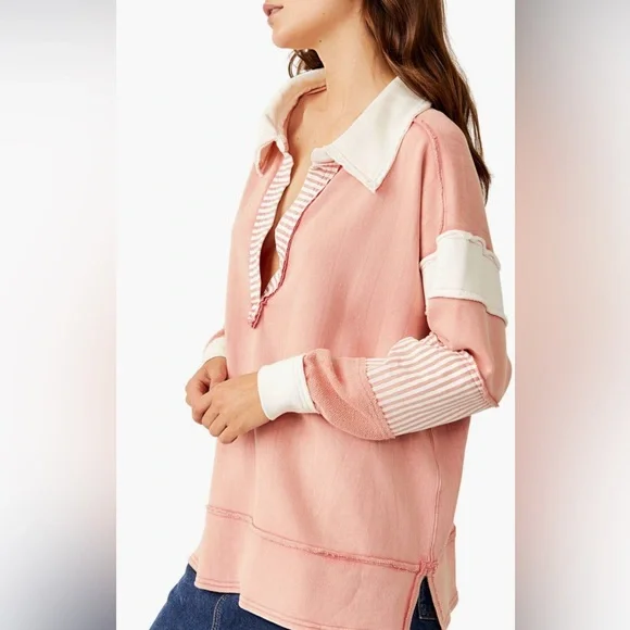 We The Free Clean Prep Polo in Rosetta Size Large NWT